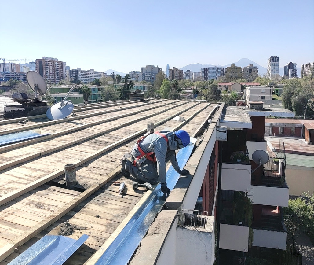 Vista aérea de fachada terminada